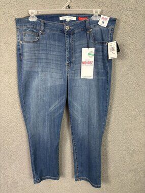 Celebrity Pink The Rider Crop Jeans Plus  Mid-Rise Skinny Pants Blue  18 NWT's